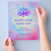 FAUX paarse folie lotus logo Flyer (Hand)