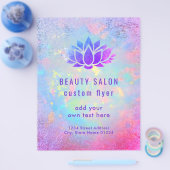 FAUX paarse folie lotus logo Flyer (Enkel)