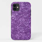 Faux Paarse Glitter Case-Mate iPhone Case (Achterkant)