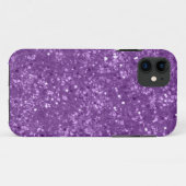 Faux Paarse Glitter Case-Mate iPhone Case (Achterkant (horizontaal))