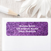 Faux Paarse Glitter Etiket (Insitu)