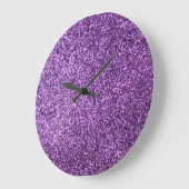 Faux Paarse Glitter Grote Klok (Hoek)