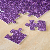 Faux Paarse Glitter Legpuzzel (Zijkant)
