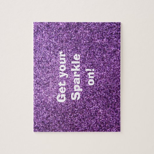 Faux Paarse Glitter Legpuzzel (Verticaal)