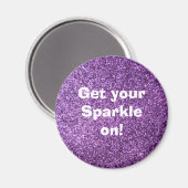 Faux Paarse Glitter Magneet (Voorkant / Achterkant)