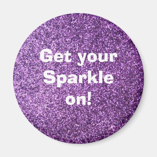 Faux Paarse Glitter Magneet (Voorkant)