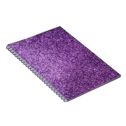 Faux Paarse Glitter Notitieboek (Rechterzijde)