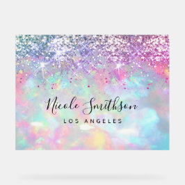 Faux paarse glitter opaal steen achtergrond acryl bord