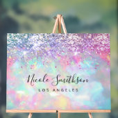 Faux paarse glitter opaal steen achtergrond acryl bord (Neutraal)