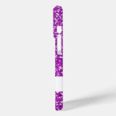 Faux Paarse glitter Pattern-achtige met naam Case-Mate iPhone Case (Achterkant / Links)