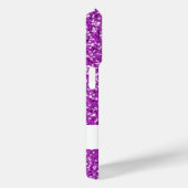 Faux Paarse glitter Pattern-achtige met naam Case-Mate iPhone Case (Achterkant / Rechts)