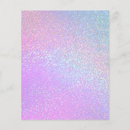 faux paarse glitter schoonheidssalon flyer (Achterkant)