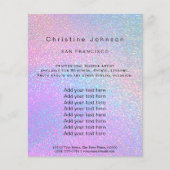 faux paarse glitter schoonheidssalon flyer (Voorkant)