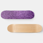 Faux Paarse Glitter Skateboard (Horizontaal)