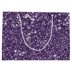 Faux Paarse Glitter Texture Kijk Groot Cadeauzakje