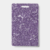 Faux Paarse Glitter Textuur & Aangepaste foto's &  Badge (Achterkant)