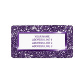 Faux Paarse glitter-textuur: kijk met aangepaste t Etiket (Voorkant)