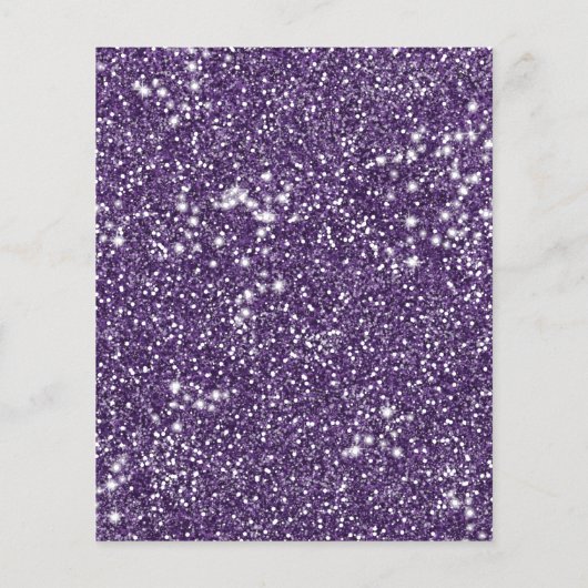 Faux Paarse glitter-textuur: kijk met aangepaste t Flyer (Achterkant)