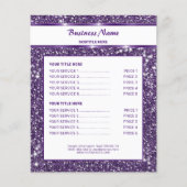 Faux Paarse glitter-textuur: kijk met aangepaste t Flyer (Voorkant)