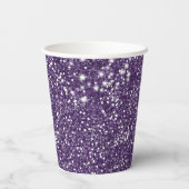 Faux Paarse glitter-textuur: kijk met aangepaste t Papieren Bekers (Achterkant)