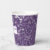 Faux Paarse glitter-textuur: kijk met aangepaste t Papieren Bekers (Links)
