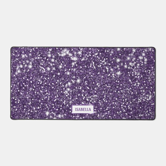 Faux Paarse glitter textuur Kijk met de douanenaam Bureaumat (Voorkant)