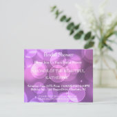 Faux Paarse Glittering Fab Confetti Sparkles Stipp Kaart (Staand voorkant)