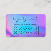 Faux Paarse Holographic Custom Loyalty Kaart Visitekaartje (Voorkant)