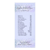 Faux Paarse Iridescent | Salon Price List Services Reclamekaart (Voorkant)