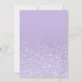 Faux paarse lavender glitter ombre foto Sweet 16 Kaart (Achterkant)