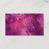 Faux Paarse Marble en Rhinestone Mode Blogger Visitekaartje (Achterkant)