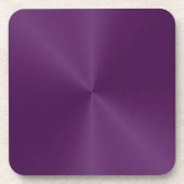 Faux Paarse metallic look Bier Onderzetter (Voorkant)