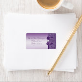 Faux Paarse pailletten Bow Diamond Etiket (Insitu)