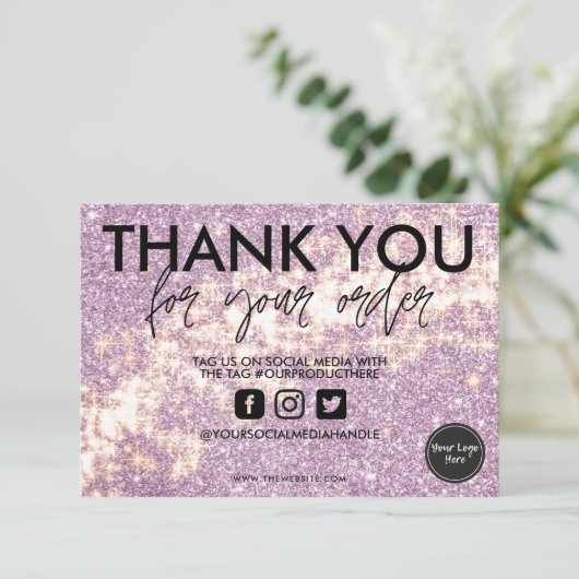 Faux Paarse ster glitter Media Insert Elegant (Staand voorkant)