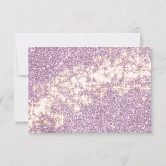 Faux Paarse ster glitter Media Insert Elegant (Achterkant)