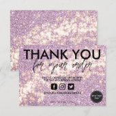 Faux Paarse ster glitter Media Insert Elegant (Voorkant / Achterkant)
