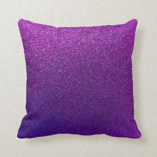Faux Paarse Violet Glitter Background Sparkle Kussen
