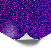 Faux Paarse Violet Glitter Background Sparkle Perfect Poster (Hoek)