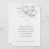 Faux Paper Cut Roses Save The Date (Achterkant)