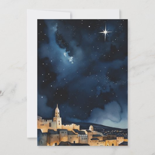 Faux Papercraft Peace & Joy Nativity Christmas Feestdagenkaart (Achterkant)