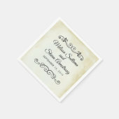 Faux Parchment Elegant Wedding Paper Servet (Hoek)