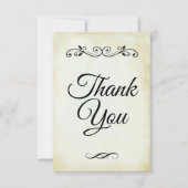 Faux  parchment Simple & Elegant Hartelijk dank Bedankkaart (Voorkant)