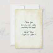 Faux  parchment Simple & Elegant Hartelijk dank Bedankkaart (Achterkant)