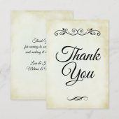 Faux  parchment Simple & Elegant Hartelijk dank Bedankkaart (Voorkant / Achterkant)