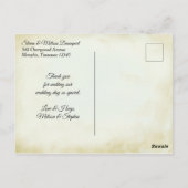 Faux  parchment Simple & Elegant Hartelijk dank Briefkaart (Achterkant)