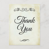 Faux  parchment Simple & Elegant Hartelijk dank Briefkaart (Voorkant)