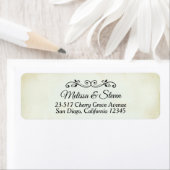 Faux  Parchment Simple & Elegant Wedding Etiket (Insitu)