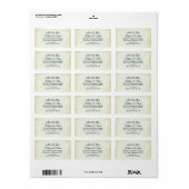Faux  Parchment Simple & Elegant Wedding Etiket (Full Sheet)