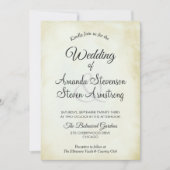 Faux parchment Simple & Elegant Wedding Kaart (Voorkant)