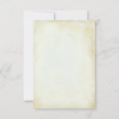 Faux  Parchment Simple Elegant Wedding RSVP Kaartje (Achterkant)
